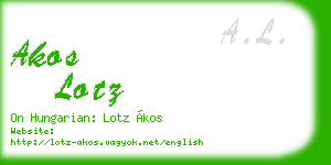 akos lotz business card